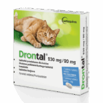 Drontal dla kotów 230 mg / 20 mg dwie tabletki powlekane, Odrobaczenie