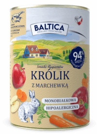 Baltica Królik z Marchewką Karma Mokra 6 x 400 g