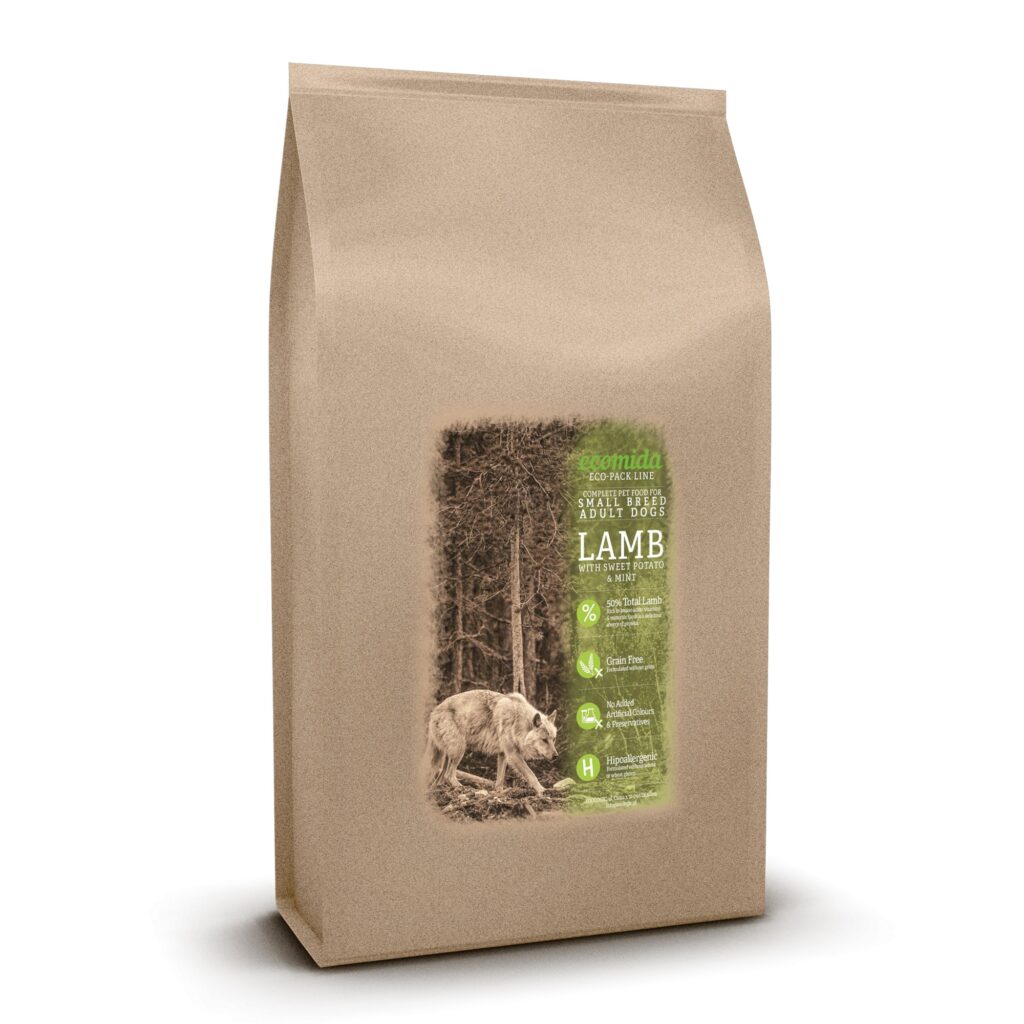 Ecomida Bez zbóż Mono Jagnięcina 2 kg Karma Hipoalergiczna Psy Ras Małych