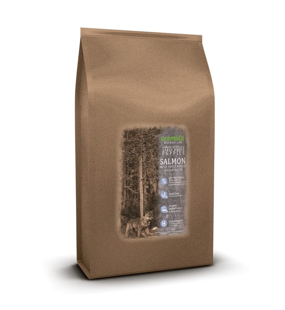 Ecomida Bez Zbóż Monobiałko Łosoś 1 kg Szczeniak Rasa Duża PRÓBKA NA WAGĘ