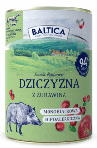 Baltica Dziczyzna z Żurawiną 400 g –  Karma Mokra pies dorosły