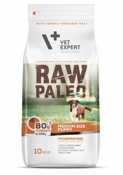 RAW PALEO Puppy Medium TURKEY INDYK 10 kg