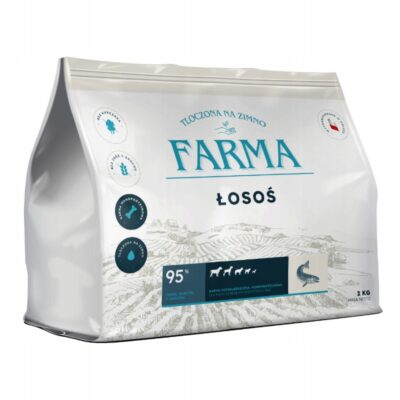 Farma Łosoś karma Hipoalergiczna dla psa Tłoczona na Zimno 2 kg