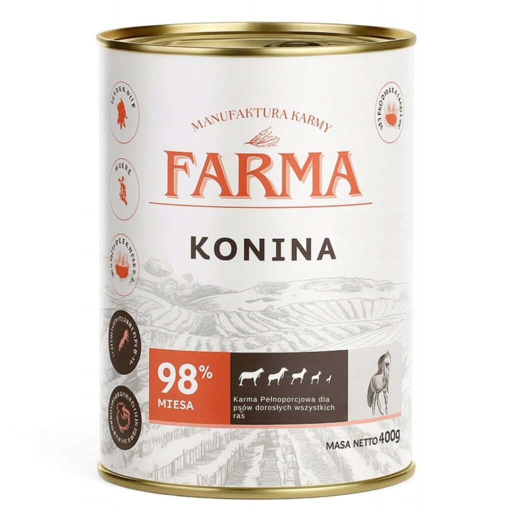 FARMA Select Konina karma mokra dla psa puszka 400g