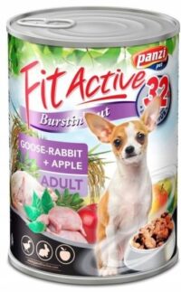 Fit Active Dog Adult – Gęś, Królik karma mokra psy dorosłe puszka 415 g