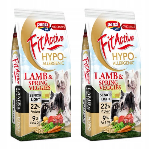 Fit Active Dog Hypoallergenic Light Senior Lamb Monobiałkowa 2 x 4 kg