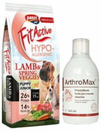 Fit Active Hypoallergenic Lamb Szczenięta Monobiałkowa 15 kg + Arthromax