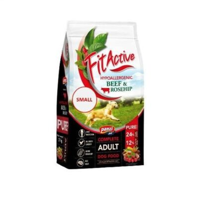 Fit Active PURE SMALL Wołowina & OWOCY RÓŻY 3kg - Pełnowartościowa karma dla dorosłych psów