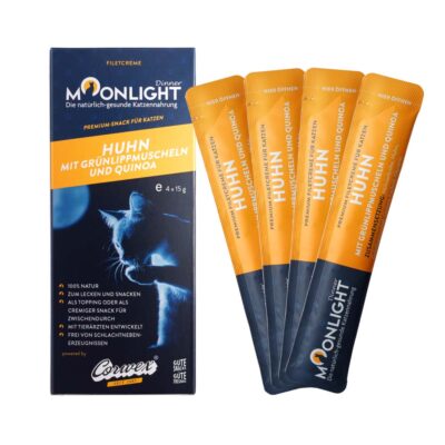Moonlight Dinner Mus z Kurczaka z omułkiem Przysmak dla kotów 4 x 15 g