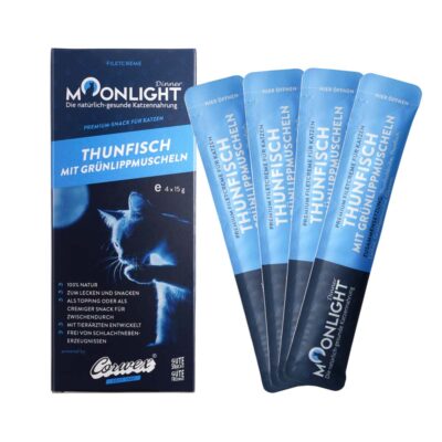 Moonlight Dinner Mus z Tuńczyka z omułkiem Przysmak dla kotów 4 x 15 g