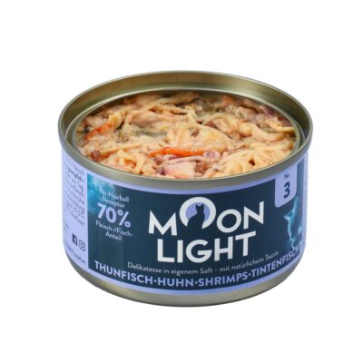 Moonlight Dinner nr 3 Tuńczyk Kura Kałamarnica 80g mokra karma dla kota