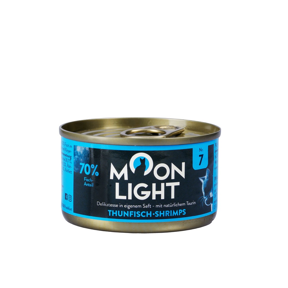 Moonlight Dinner nr 7 Tuńczyk i Krewetki 80 g pyszna mokra karma dla kotów detal