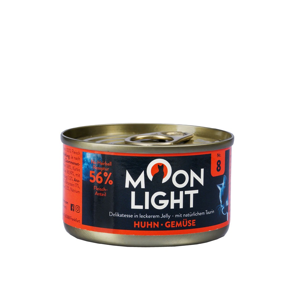 Moonlight Dinner nr 8 Kurczak z warzywami 80 g pyszna mokra karma dla kotów detal