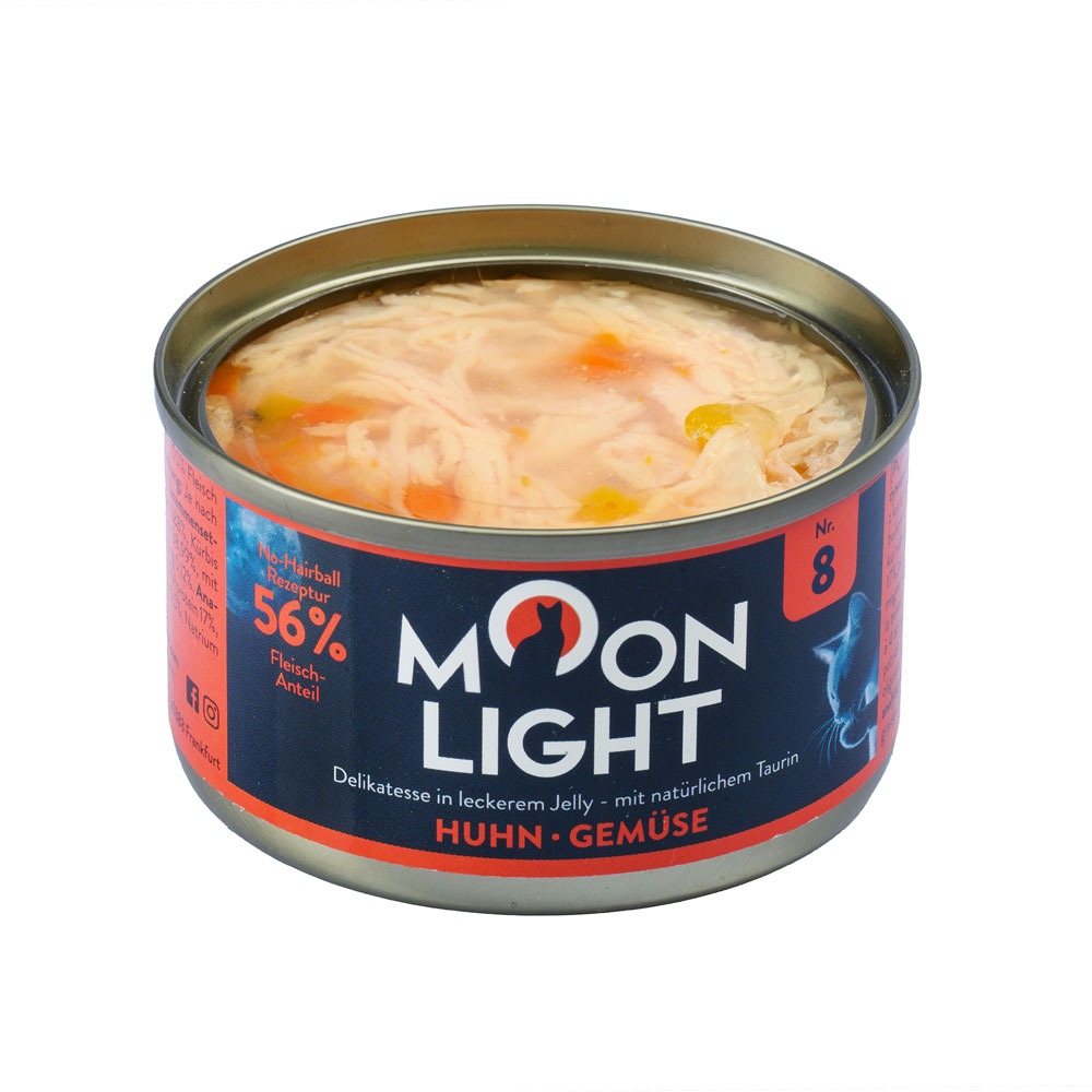 Moonlight Dinner nr 8 Kurczak z warzywami 80 g pyszna mokra karma dla kotów