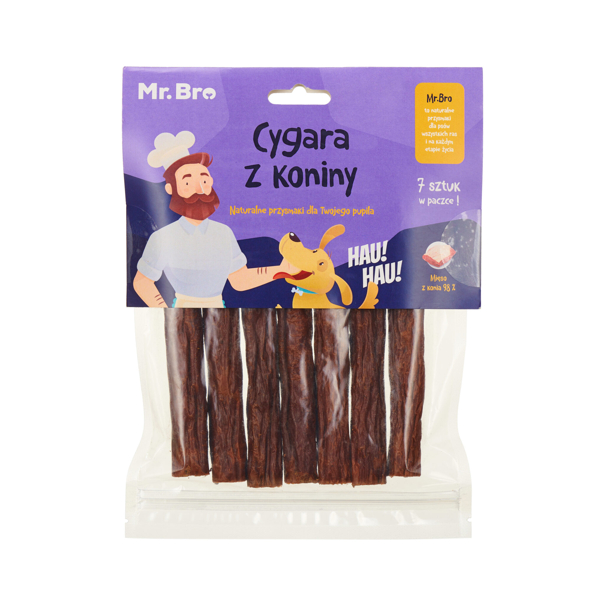 Mr. Bro Cygaro z Koniny Naturalny przysmak dla psa  175 g (7 szt) 98% mięsa