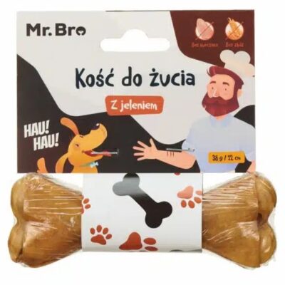 Mr. Bro Kość do żucia z Jeleniem (hipoalergiczna) 12 cm Przysmak dla psów