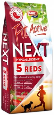 NA WAGĘ Fit Active Dog NEXT Hypoallergenic Adult 5 Reds Bezglutenowa 1 kg