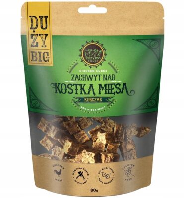 Naturalny Przysmak dla Psa ZACHWYT NAD DUŻĄ KOSTKĄ MIĘSA100% KURCZAK 80G
