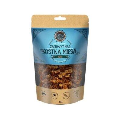 Naturalny Przysmak dla Psa ZACHWYT NAD KOSTKĄ MIĘSA  100% DZIKA 70G