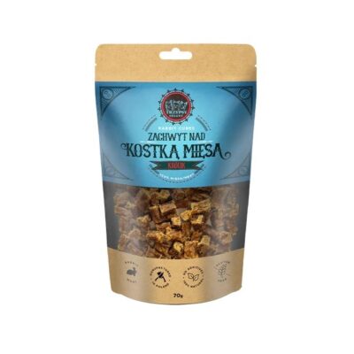 Naturalny Przysmak dla Psa ZACHWYT NAD KOSTKĄ MIĘSA 100% KRÓLIK 70G