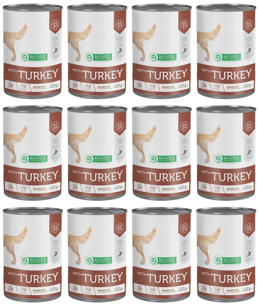 Nature's Protection Sensitive Turkey Indyk 12 x 400g mokra karma dla psów