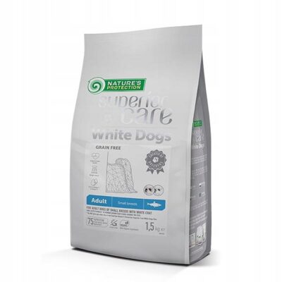 Nature's Protection White Dog Herring Adult 1,5 kg - Niebieski