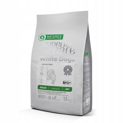 Nature's Protection White Small Dog Insect 1,5 kg - Ciemno zielony