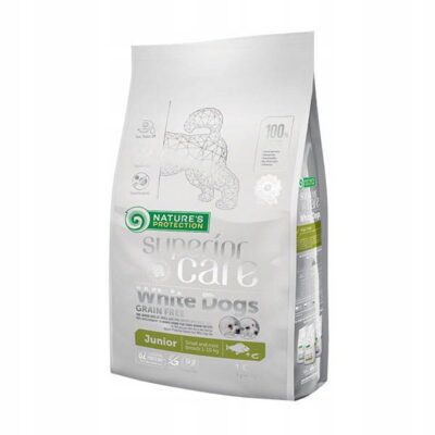 Nature's Protection White Small Dog JUNIOR 1,5 kg - Zielony