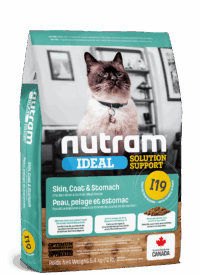 NUTRAM Cat I19 Skin Coat Stomach 5.4kg Wrażliwe koty dorosłe Łosoś Kurczak