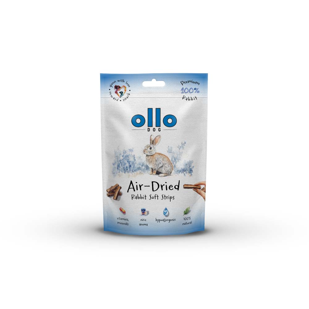 Ollo Air Dried 100% Rabbit Strips Przysmaki dla Psów Królik 80g