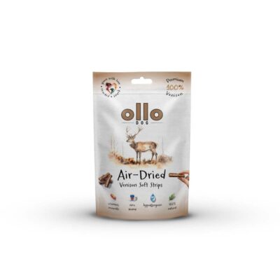 Ollo Air Dried 100% Venison Strips Przysmaki dla Psów Jeleń 80g