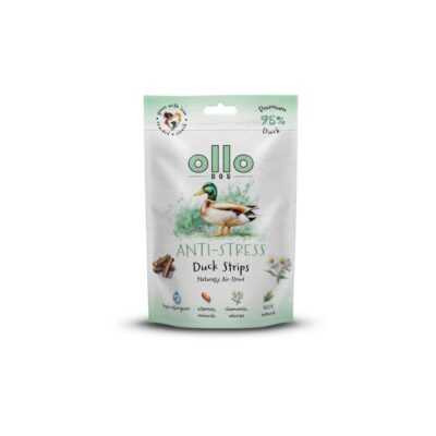Ollo Air Dried Anti-Stress Duck Strips Przysmaki Antystresowe dla psów Kaczka 80g