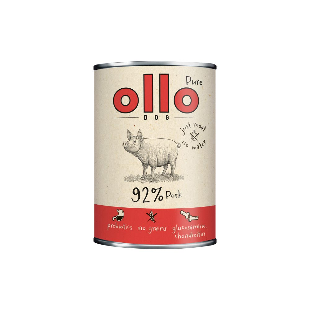 Ollo Pure Wieprzowina – karma mokra dla psa 400g