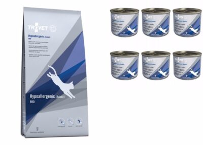 TROVET CAT RRD Hypoallergenic (Królik) 2,5kg + 6 x 200g sucha karma dla kotów, monobiałkowa