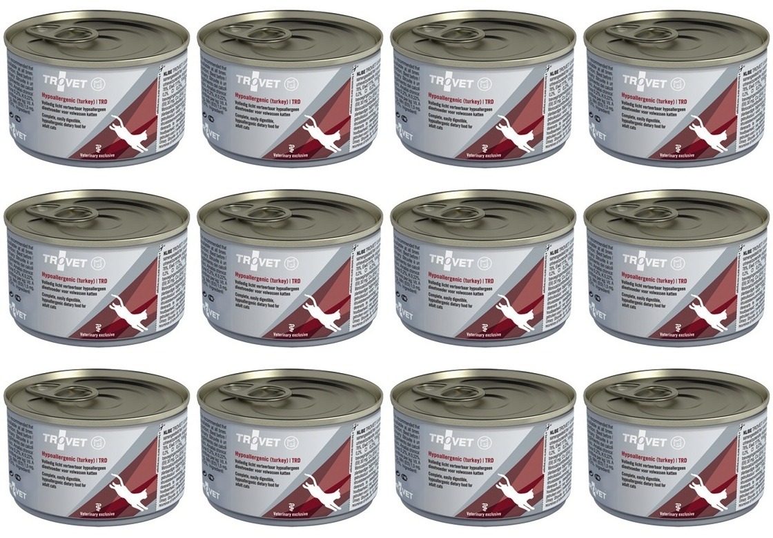 Trovet Cat TRD Hypoallergenic Turkey pusz. 12 x 200g -indyk dla kotów