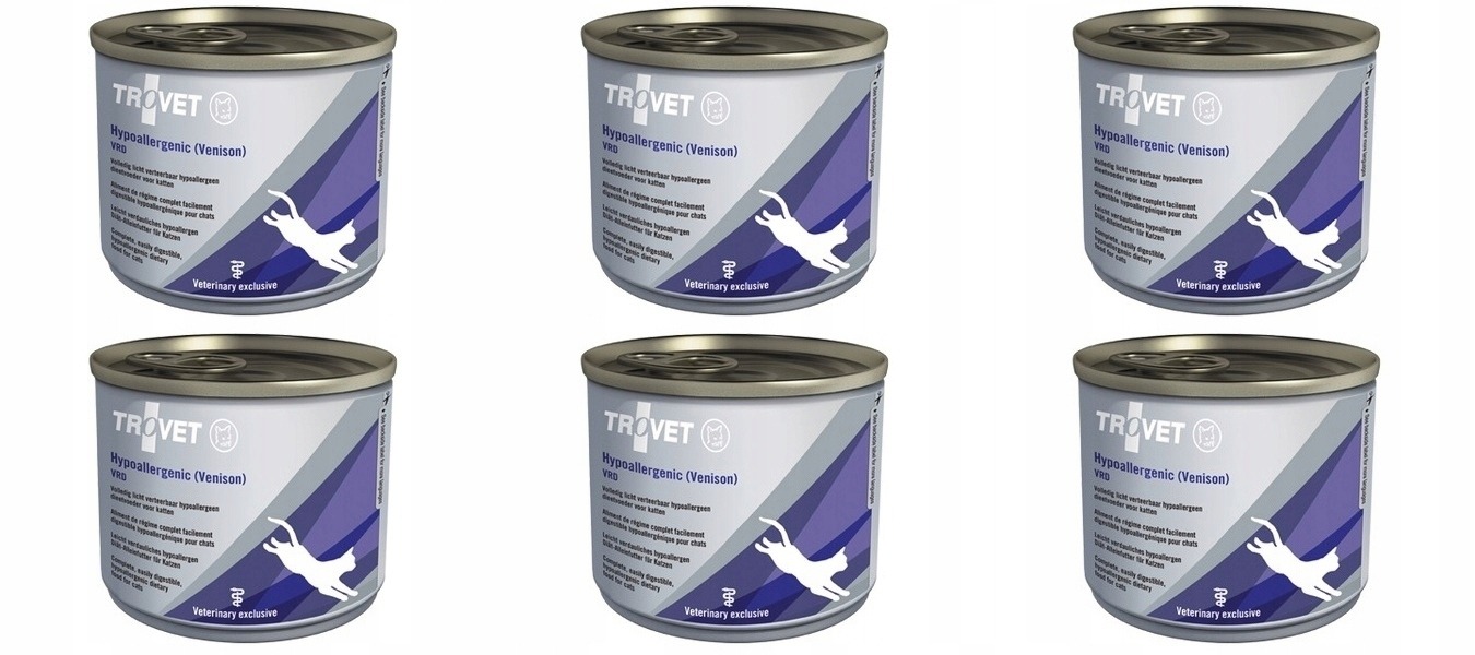 Trovet Cat VRD Hypoallergenic Venison pusz. 6 x 200g -dziczyzna  koty