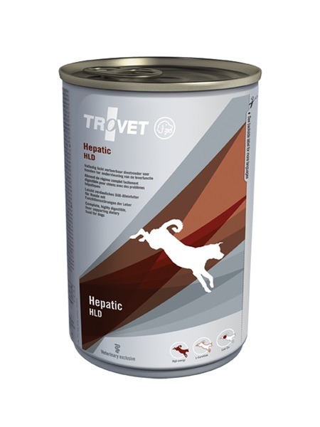 Trovet Dog HLD Hepatic puszki 24 x 400 g – wątrobowo jelitowa dla psów detal