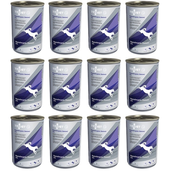Trovet Dog VPD Hypoallergenic Venison pu. 12x400g -dziczyzna dla psów