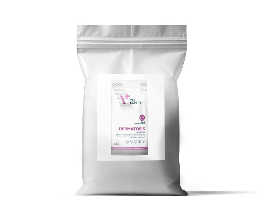 VET EXPERT DERMATOSIS DOG LAMB&KRILL 1kg NA WAGE sucha karma weterynaryjna dla psa