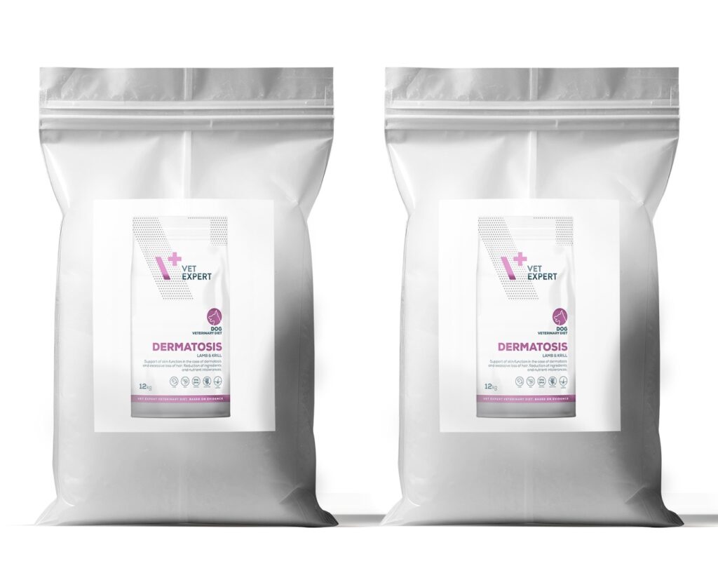 VET EXPERT DERMATOSIS DOG LAMB&KRILL 2kg NA WAGE sucha karma weterynaryjna dla psa