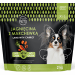 WOW!Pets Bez zbóż, Monobiałkowa Jagnięcina 2kg Karma Pies dorosły rasa XS/S