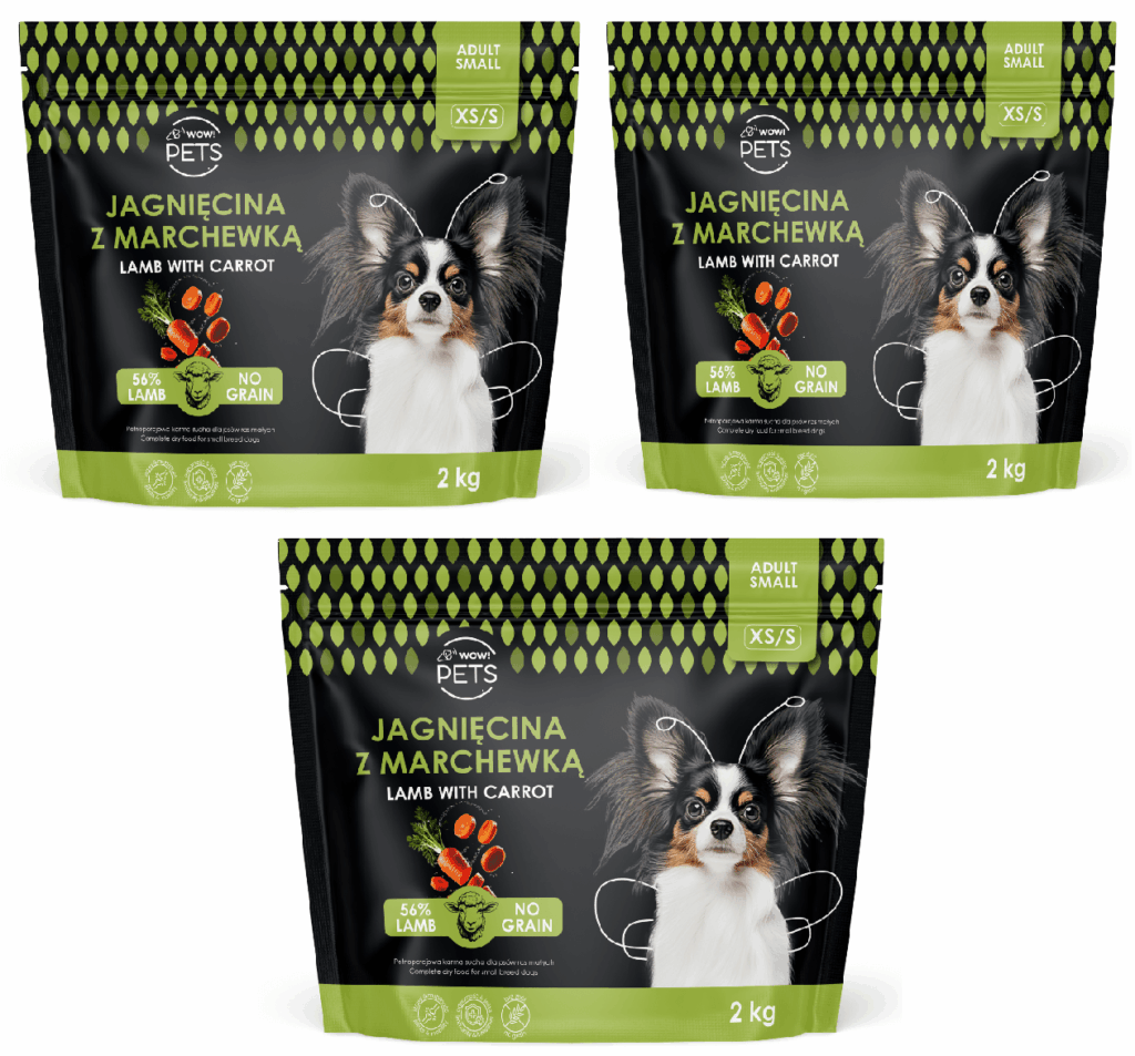 WOW!Pets Bez zbóż, Monobiałkowa Jagnięcina 6kg Karma Pies dorosły rasa XS/S