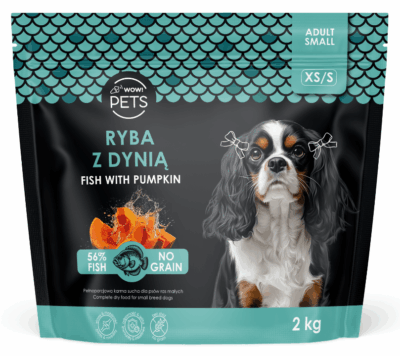 WOW!Pets Bez zbóż, Monobiałkowa Ryba 6 kg Karma Pies dorosły rasa XS/S