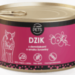 WOW!Pets Karma mokra PSY Monobiałkowa DZIK Ziemniak Żurawina 86% mięsa 410g
