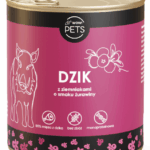 WOW!Pets Karma mokra PSY Monobiałkowa DZIK Ziemniak Żurawina 86% mięsa 850g
