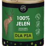 WOW!Pets Karma mokra PSY Monobiałkowa JELEŃ 100% mięsa szkieletowego 850g