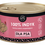 WOW!Pets Karma mokra uzupełniająca PSY Monobiałkowa INDYK 100% mięsa 410g