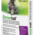 Drontal Flavour dla psów 150/144/50 mg dwie kostki smakowe, Odrobaczenie