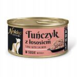 NEKKO SUPREME ADULT Tuńczyk z łososiem w sosie 80g mokra karma dla kotów