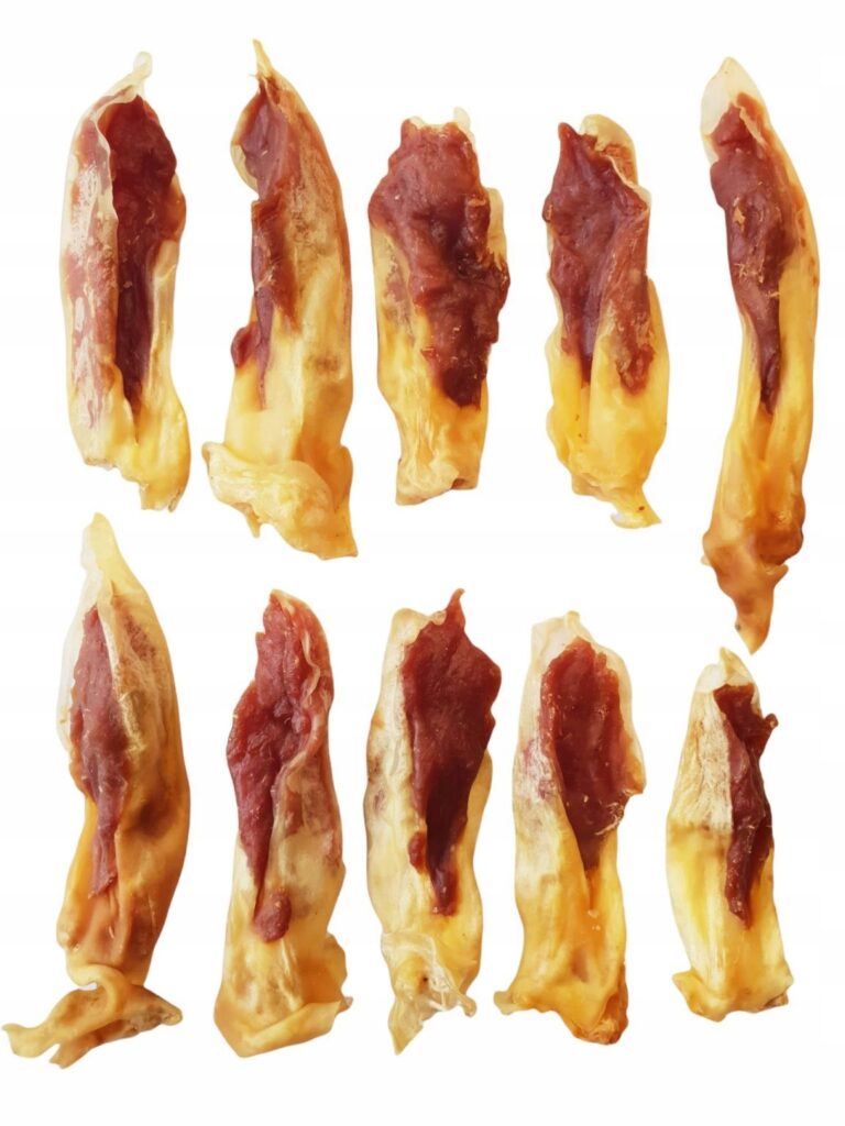 Ucho królicze z kaczką bezglutenowy przysmak dla psa Happy Snacky 500g detal